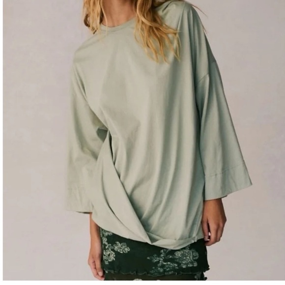 Free People Sage Green Top - Picture 2 of 5